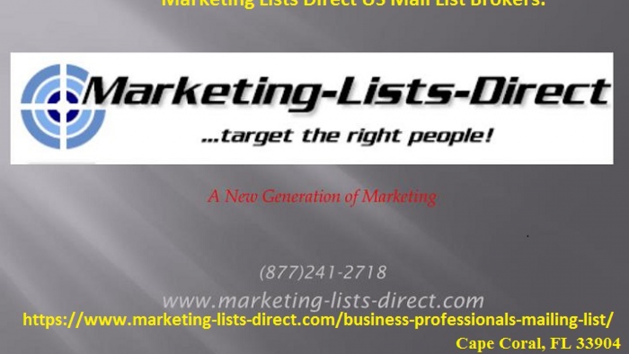 Cheap Direct Mailing List Services 