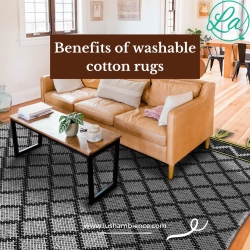 What are the benefits of washable cotton rugs?